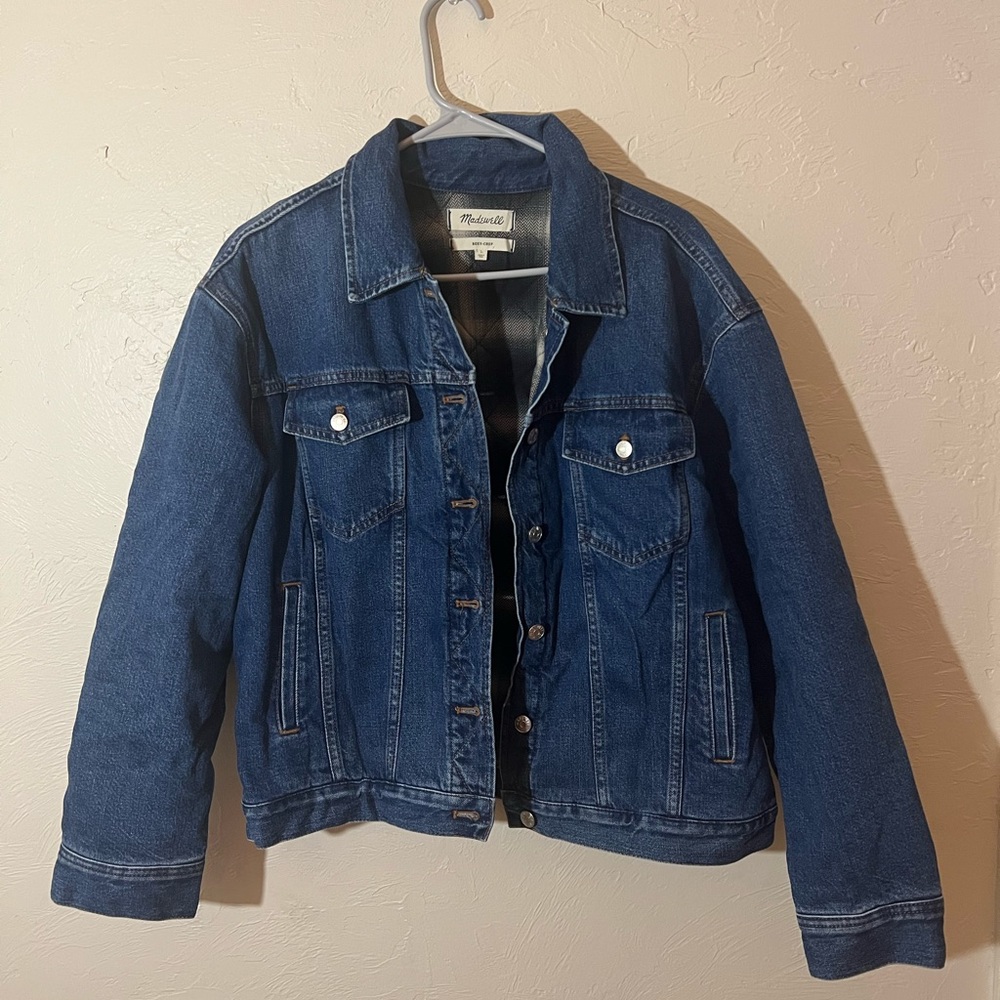 Madewell Jean Jacket Boxy-Crop Quilted Lining Edition